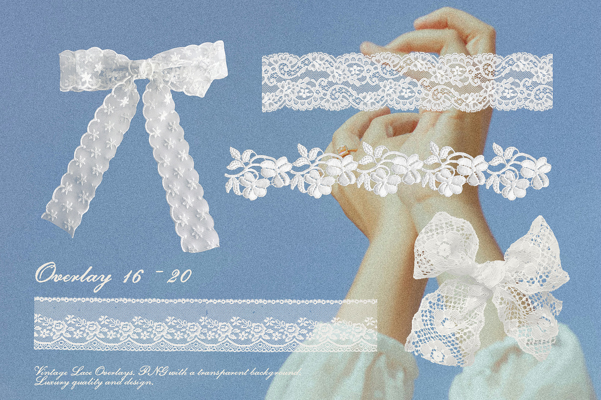 Vintage Lace Pieces Overlays, a Texture Graphic by Kaleriia (Photo 17 of 18)