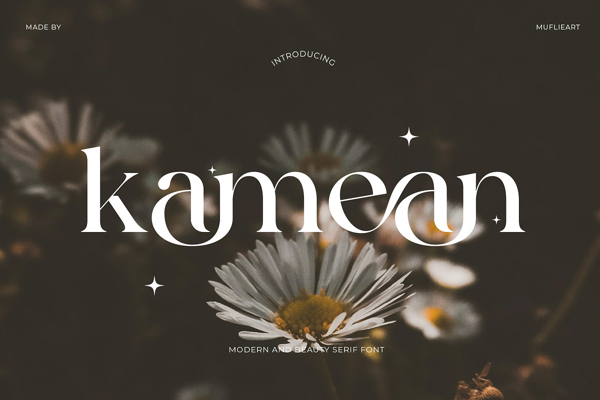 Kamean - Modern And Beauty Serif, a Serif Font by Muflieart (Photo 1 of 8)