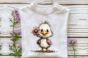Whimsical Spring Chick Clipart, an Illustration by OK Design (Thumbnail 5 of 6)