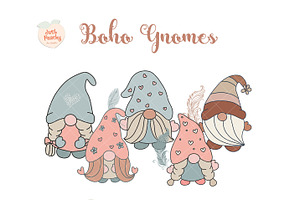 Boho Gnomes Png Clipart.