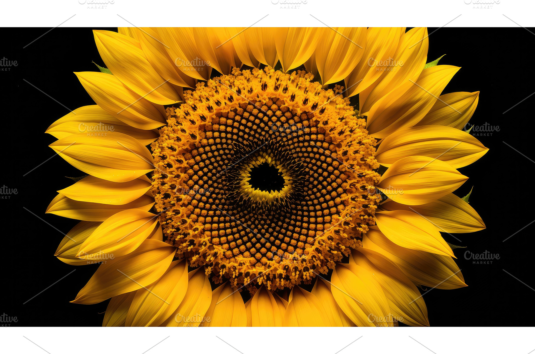 yellow sunflower mandala ai, a Nature Photo by pikepicture