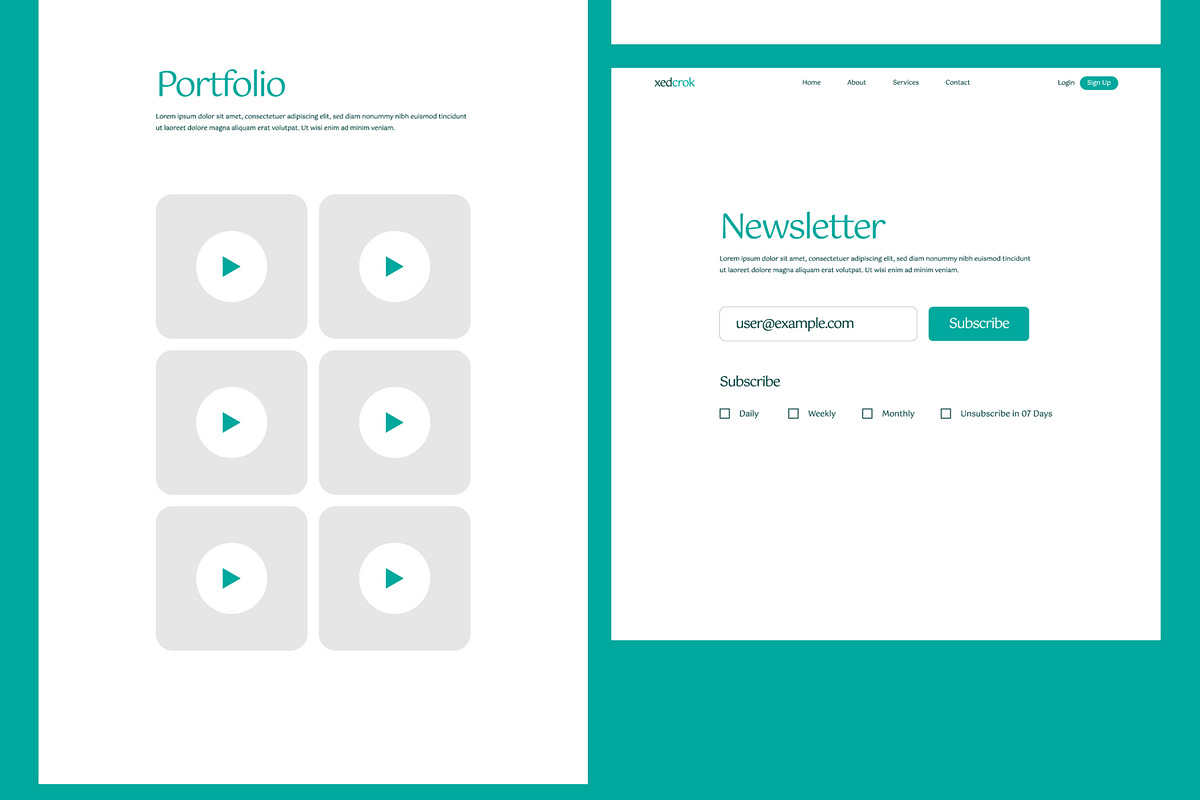 Company Landing Page UI UX Layout, an UI Kit Template by CreativeShaper (Photo 4 of 4)