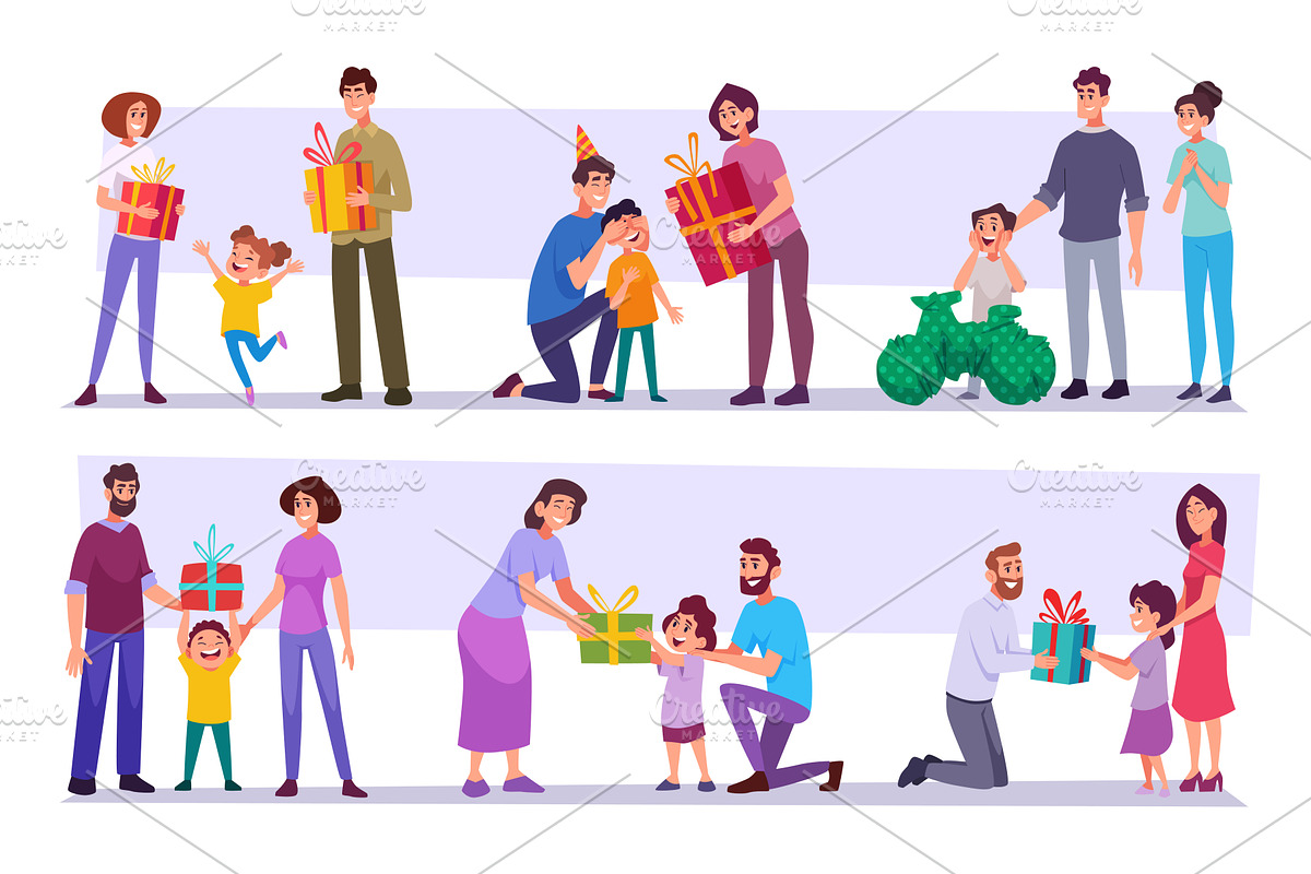 Kids present. Big gift box for, a Person Illustration by Onyx