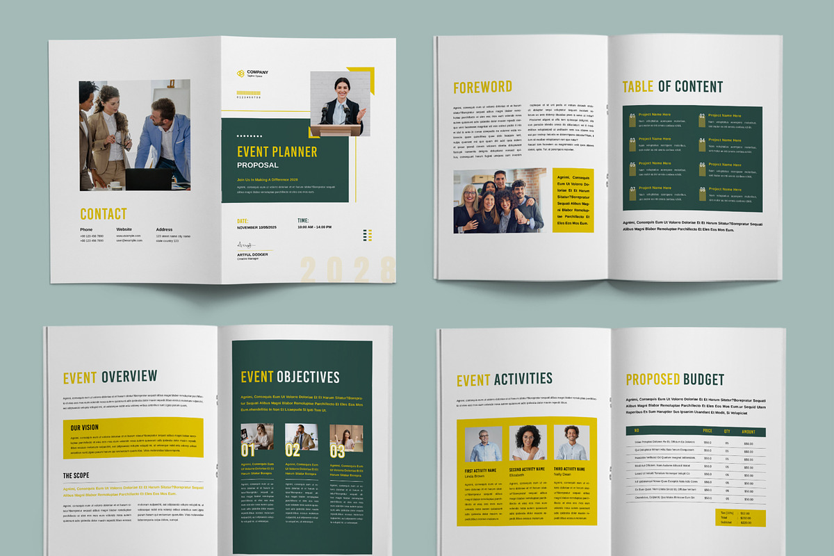 Event Planner Proposal Template, a Stationery Template by ContestDesign (Photo 2 of 3)