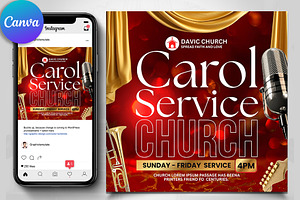 Christmas Carol Service Flyers