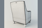 Federico Leather Chair, a Furniture 3D Model by 3Dpapa (Thumbnail 2 of 4)