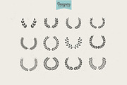 Premium Laurel Wreath Flora theme, an Illustration by VectorBakery (Thumbnail 1 of 4)