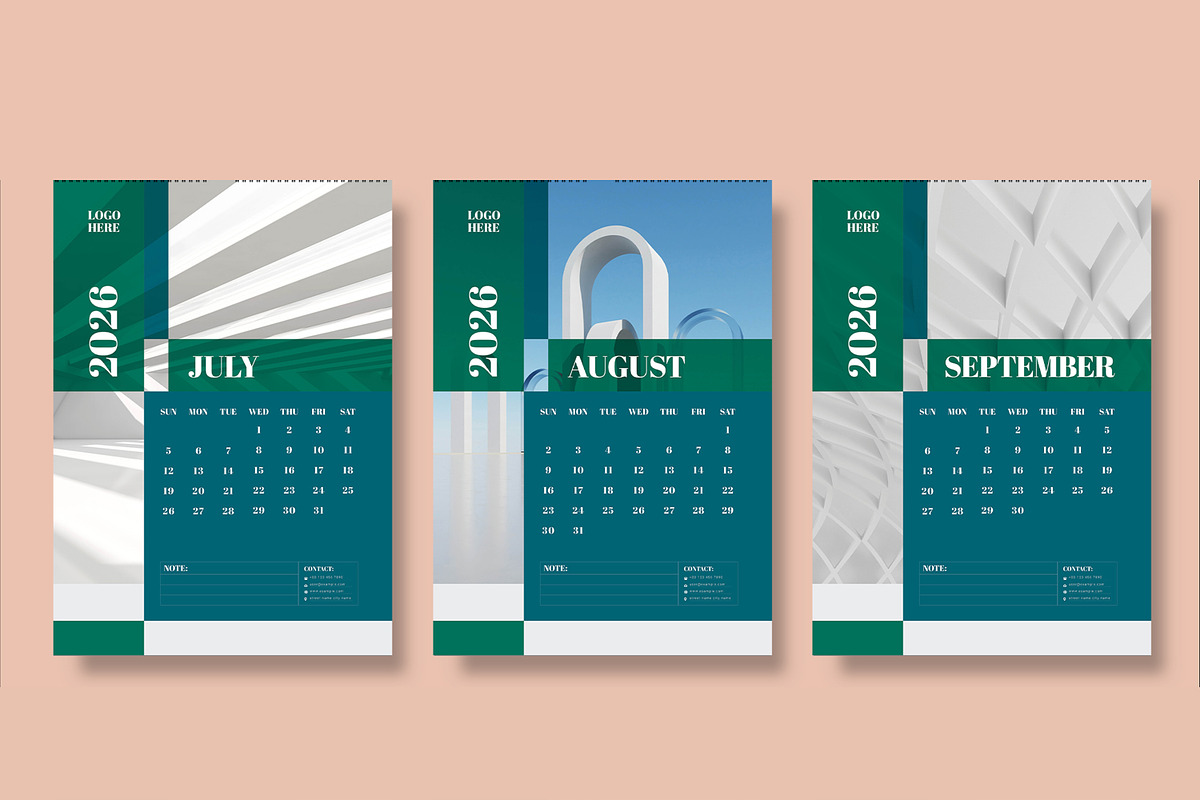 Corporate Business 2026 Calendar, a Stationery Template by ContestDesign (Photo 4 of 5)