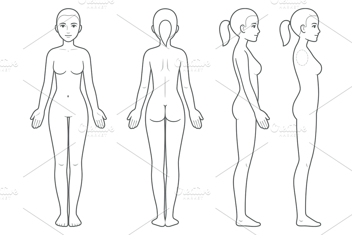Female body chart medical diagram, a Healthcare Illustration by Irina Mir (Photo 1 of 2)