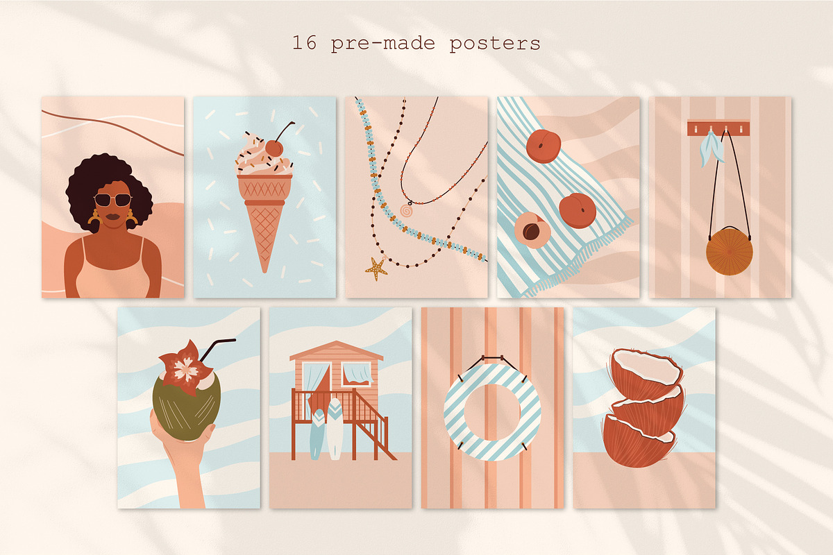 Beach Vibes | Summer сollection, a Decorative Illustration by katieromanoff_art (Photo 3 of 12)