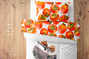 Watercolor Persimmon Fruits Clipart, a Food Illustration by Olga Begak Art & Design (Thumbnail 7 of 9)