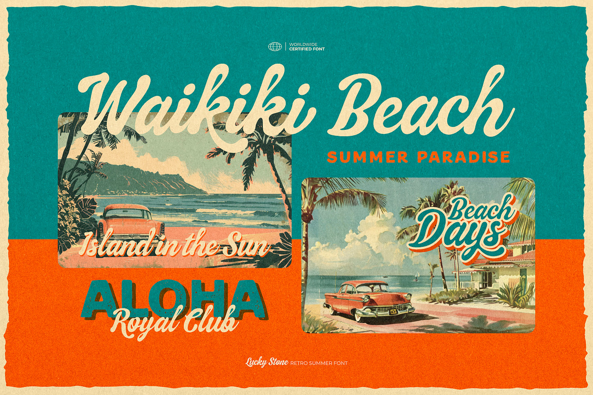 Lucky Stone - Vintage Summer Font, a Script Font by ikiiko (Photo 4 of 7)