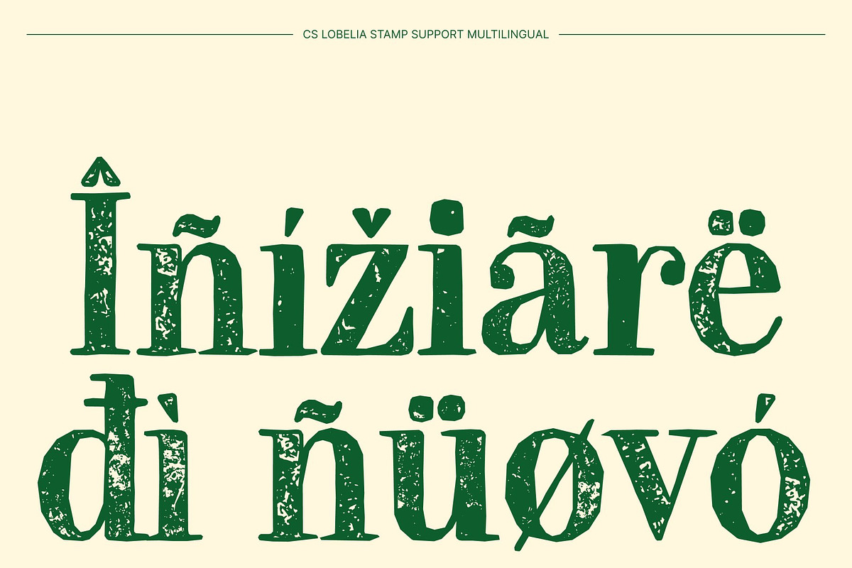 CS Lobelia Stamp, a Serif Font by Craft Supply Co. (Photo 7 of 8)