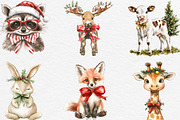 Cute Animal Christmas Clipart, an Illustration by Black Bird Studio (Thumbnail 6 of 6)