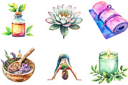 Watercolor Yoga Lover Clipart, an Illustration by Designking (Thumbnail 2 of 5)