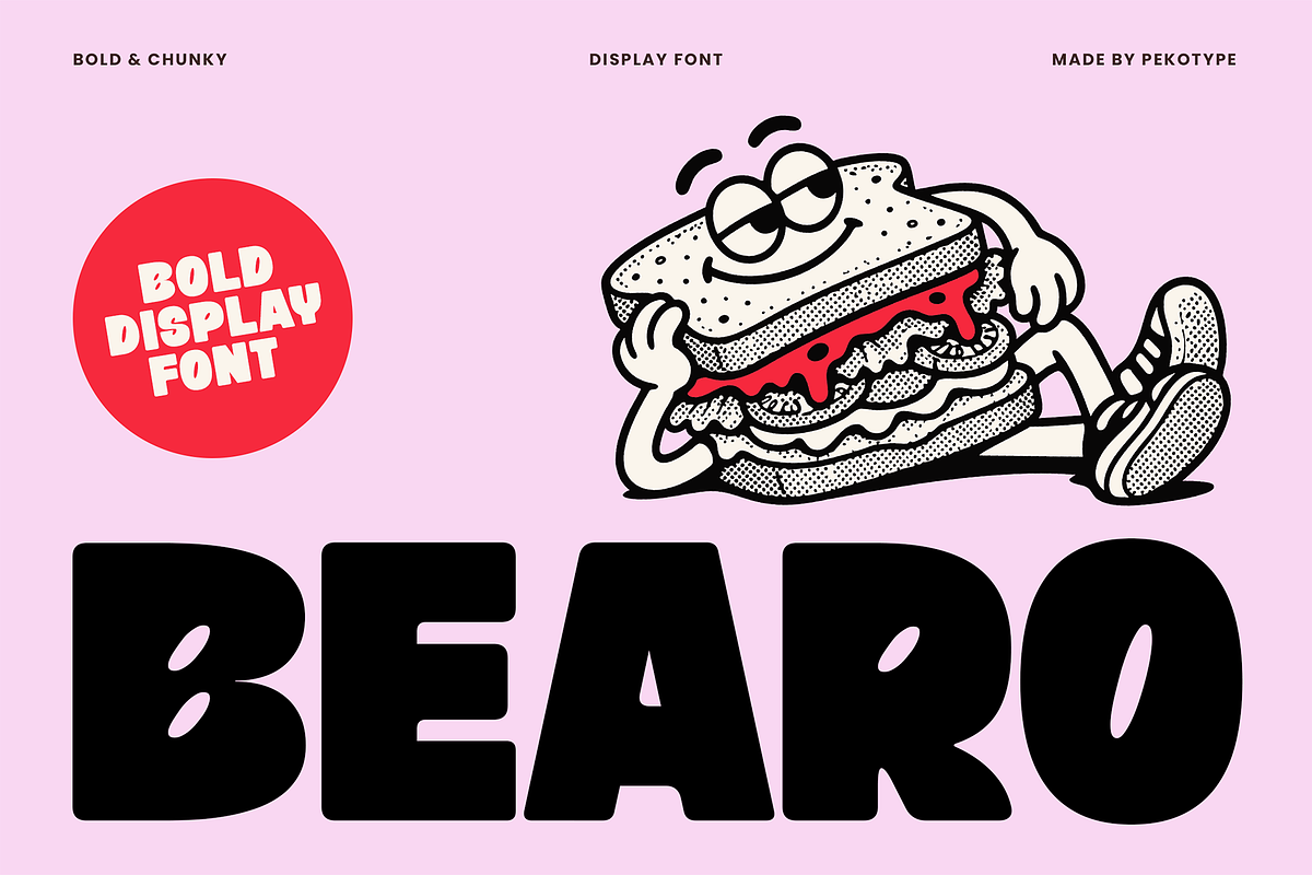 Bearo - Bold Display Font, a Sans Serif Font by Pekotype (Photo 1 of 15)