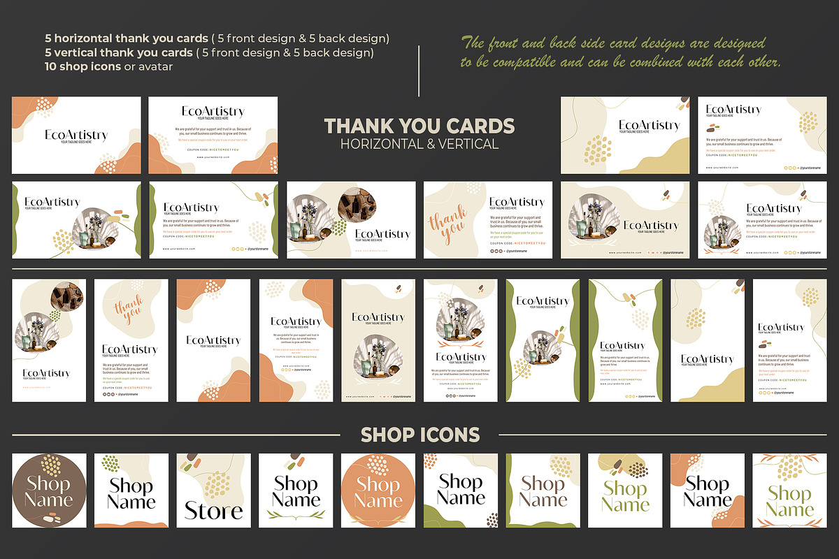 Canva ETSY Shop Kit - EcoArtistry, a Templates & Theme by illycreative (Photo 3 of 5)