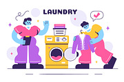 10 Laundry Room Illustration, a Person Illustration by denayunebgt (Thumbnail 4 of 4)