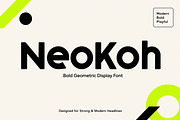 NeoKoh – Bold Geometric Display Font, a Serif Font by Wow Magic (Thumbnail 1 of 5)