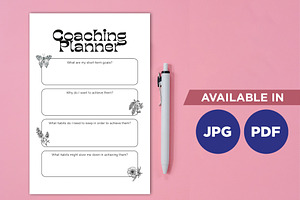 Coaching Planner Template