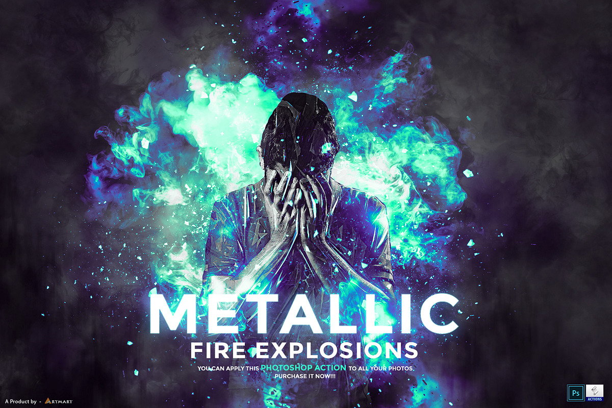Metallic - Fire Explosion PS Action, an Action Add-On by A R T M A R T (Photo 1 of 8)
