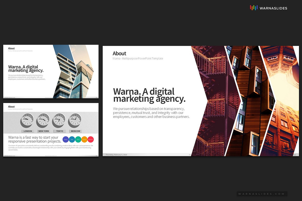 Company Profile PowerPoint Templates, a Presentation Template by Warna Works (Photo 36 of 36)