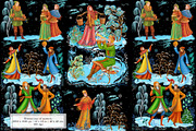 Palekh folk winter seamless pattern, a Pattern Graphic by Alena Lazareva (Thumbnail 3 of 9)