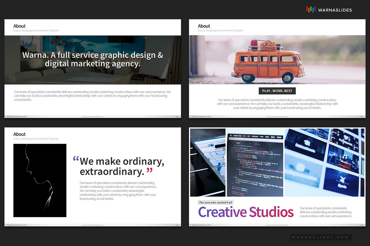 Company Profile PowerPoint Templates, a Presentation Template by Warna Works (Photo 33 of 36)