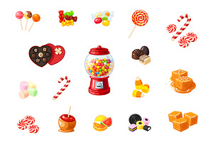 Candies Vector Set