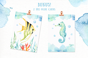 Under the Sea Watercolor Cliparts, an Animal Illustration by everysunsun (Thumbnail 5 of 6)