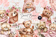 Teddy Bear Clipart, an Illustration by BigCakeBee (Thumbnail 1 of 4)