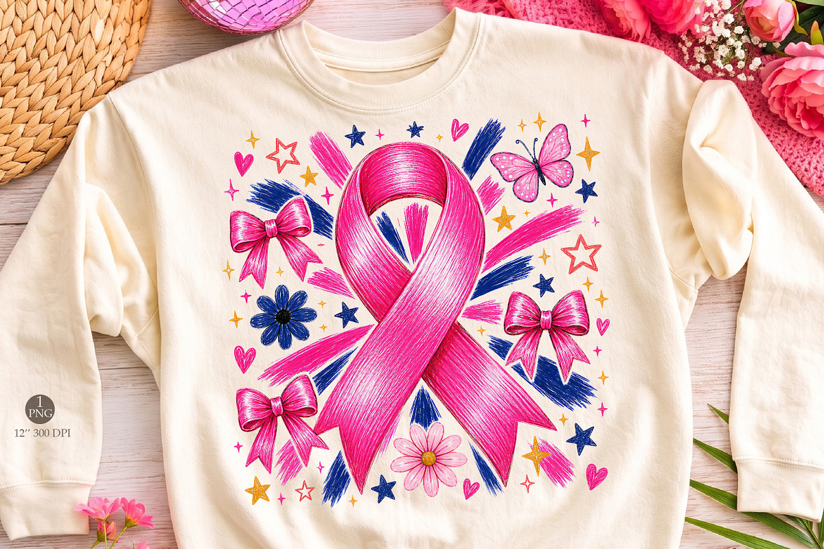 Girly Breast Cancer Awareness Png, an Object Illustration by Libby Wishes (Photo 1 of 3)