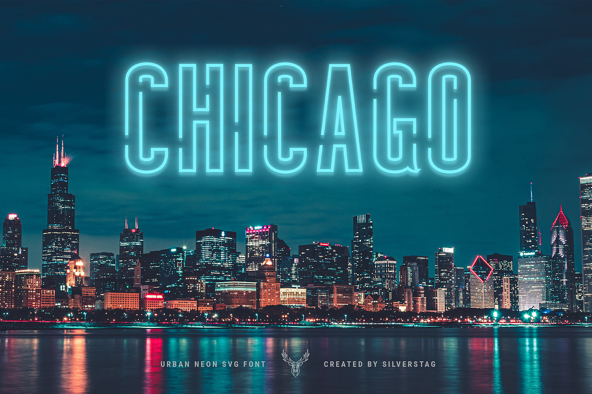 7EVEN SVG - Urban Neon Font Pack preview 2