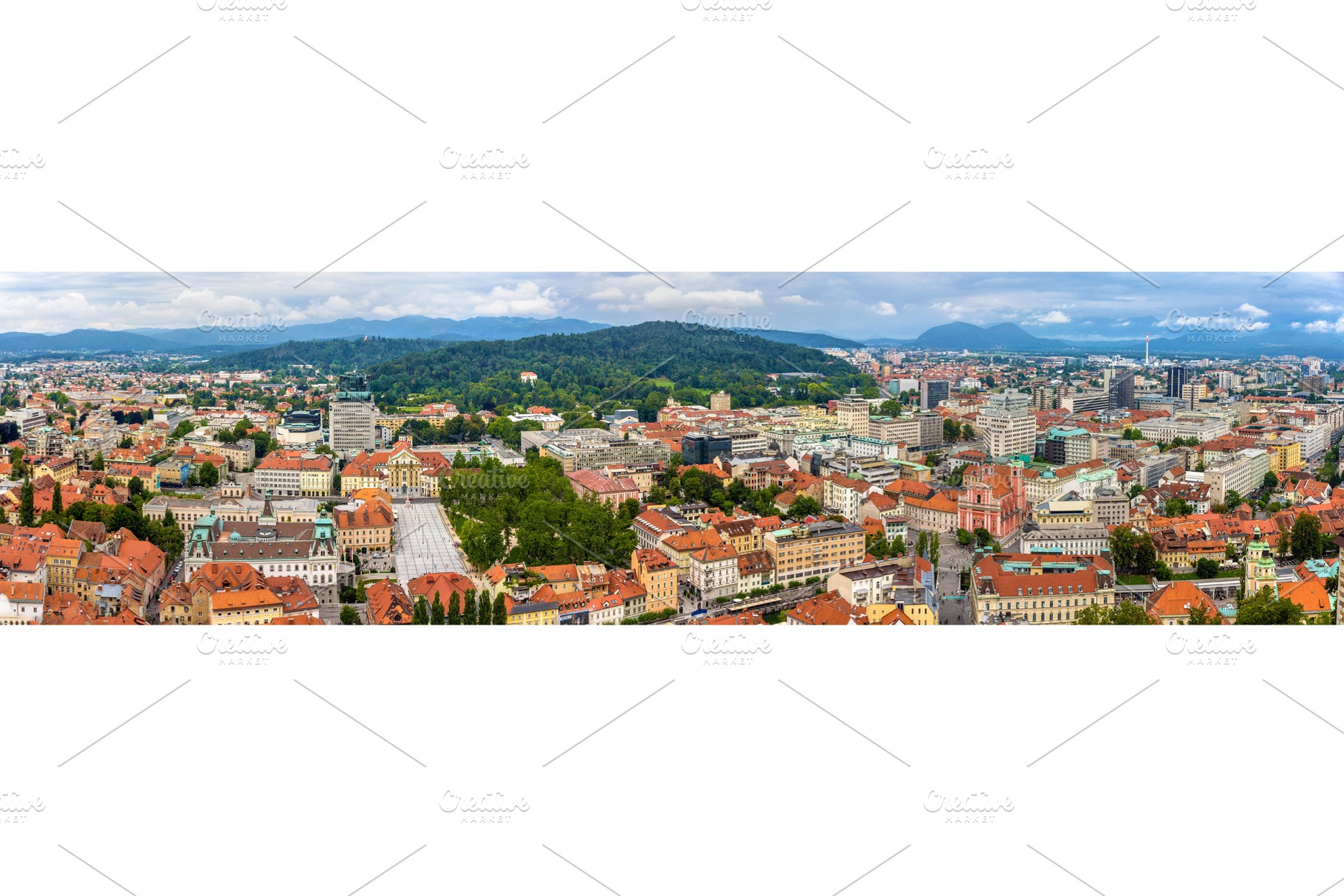 Panoramic view of Ljubljana - Slovenia, an Architecture Photo by Leonid Andronov