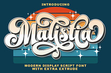 Malistia - Retro Font & Extrude.