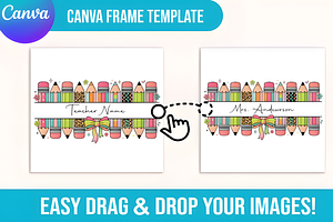 Editable Teacher Name Canva Frame, a Presentation Template by Ink Gallery