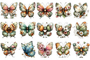 Whimsical Spring Butterfly Clipart, an Illustration by OK Design (Thumbnail 3 of 6)