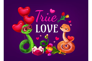 True love quote for Valentine day gr, an Illustration by Buch&Bee
