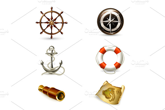 Lifebuoy Map Compass Telescope