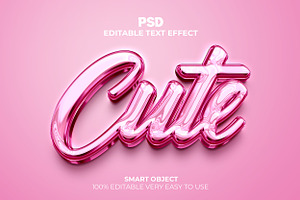Cute 3D Editable PSD Text Effect, a Layer Style Add-On by Design Fly