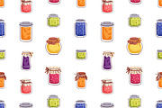 Sweet jam in jars, seamless patterns, a Pattern Graphic by Good Studio (Thumbnail 4 of 9)