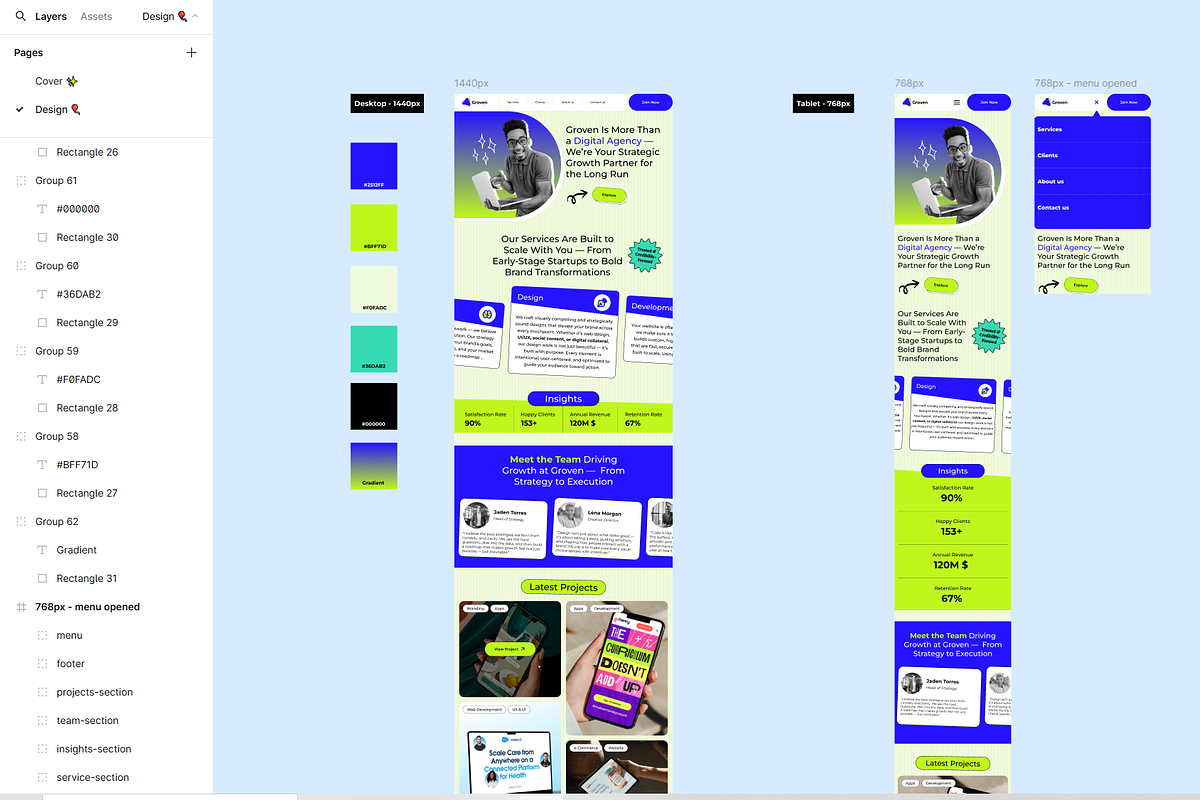 Agency landing page design template, a Landing Page Template by SalahMouktadir (Photo 2 of 5)