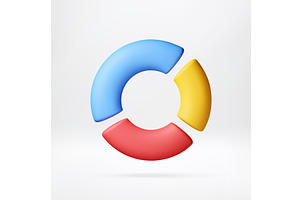 Abstract 3d pie chart divided into, a Finance Illustration by Abscent