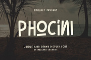 Phocini Unique Hand Drawn Display, a Handwritten Font by Maulana Creative (Thumbnail 1 of 7)