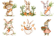 Hand-Painted Bunny with Carrots, an Illustration by DreamArtGraphic (Thumbnail 4 of 4)