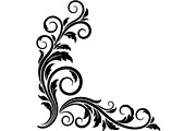 Premium Swirl Leaf Corner Frame, a Decorative Illustration by Creativeshirt (Thumbnail 6 of 20)