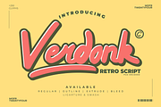 Verdonk - Retro Script Display, a Script Font by Mofr 24 (Thumbnail 1 of 8)