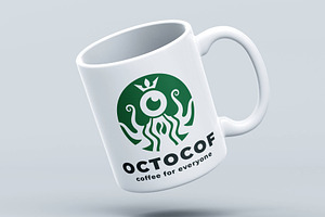 Octocof Coofee Pro Branding Logo