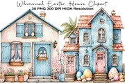 Whimsical Easter House Clipart, an Illustration by Black Bird Studio (Thumbnail 1 of 6)