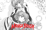 150 Manga Screentone Shadow Brushes, a Brush Add-On by Manga Brush (Thumbnail 2 of 3)
